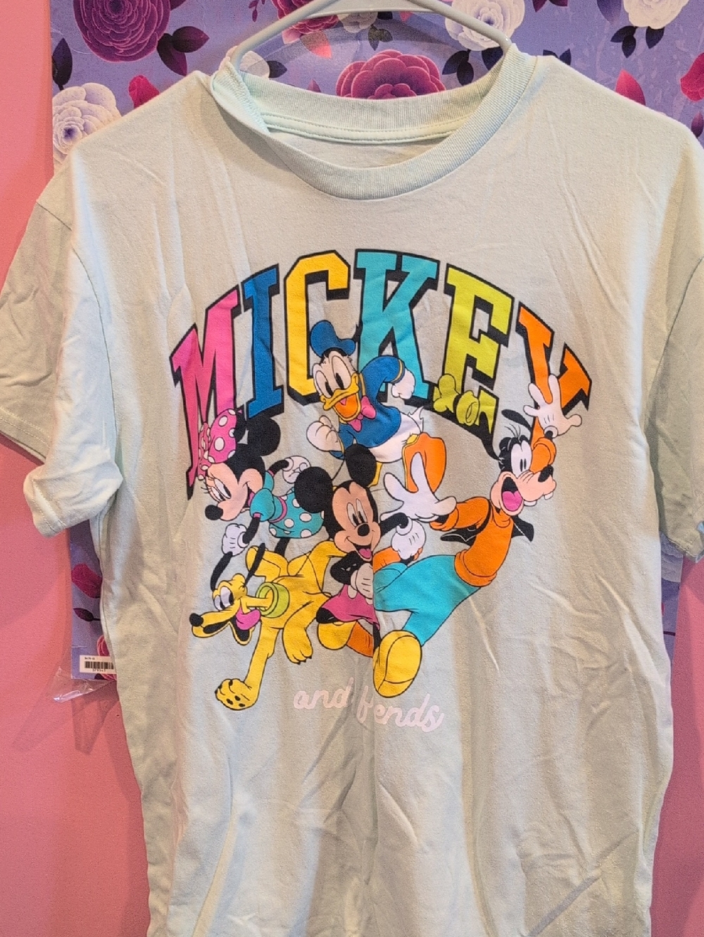 Disney Multicolor Mickey & Friends Graphic Tee - Light Mint 4 T Shirt  Bundle De